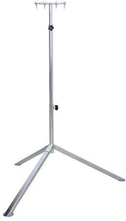 as - Schwabe Tripod pour Spot LED, projecteur halogène - Trépied universel pour le montage de projecteurs de construction et de luminaires I Hauteur réglable jusqu'à 2,60 m - Galvanisé I 46750