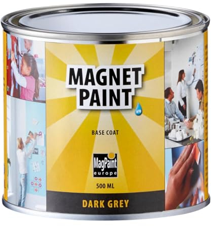 MagPaint Magnetic Paint for Walls, Bedroom, Office, Kitchen, Playroom, Classroom, DIY and Renovation - 0.5 litre - 1sqm Coverage