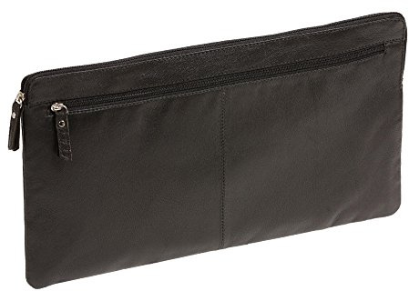 LEAS Banktasche extra groß Echt-Leder, schwarz Special-Edition 33x18x1cm (BxHxT)