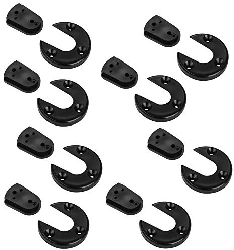 8 x Verbindungsbeschlag schwarz Ø 49 mm Korpusverbinder für Stühle, Tische Möbelbeschlag von SO-TECH®