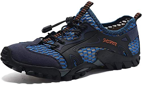 FLARUT Sandali Sneakers Sportivi Estivi Uomo Trekking Scarpe da Spiaggia All'aperto Pescatore Piscina Acqua Mare Escursionismo Leggero(blu,39)