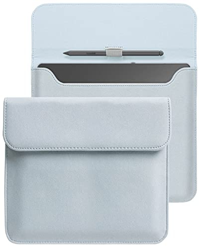 WALNEW Sleeve Case for 10.2-inch Kindle Scribe (2024 and 2022 Releases), Protective Pouch Bag Case Cover with Pen Holder for 10.2” Amazon Kindle Scribe E-Reader (Lightblue)