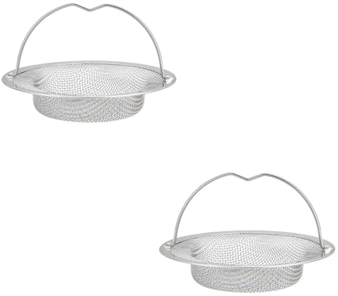 LiJuanWang Filtro de Fregadero para Ducha,2 Piezas Filtro de Drenaje,Colador de Drenaje,Tapón de Desagüe,Filtro de Acero Inoxidable,Diámetro Exterior: 11 cm, diámetro Interior 7 cm