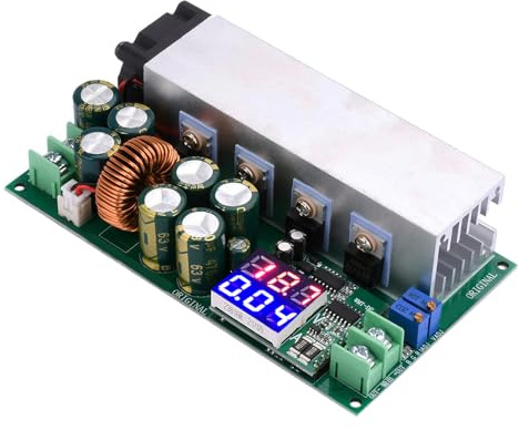 DC-DC Step Down Power Supply Module, CVCC 12V-80V to 2.5V-50V 20A 600W Einstellbarer Spannungswandler mit zwei Anzeigebildschirmen