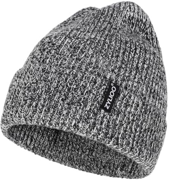 Zylioo XS/S/M/XL/XXL/3XL stickad mössa för stort huvud, vintermössa, beanie, mössa med paraply, överdimensionerad vinter, varm, stickad mufflad klockmössa