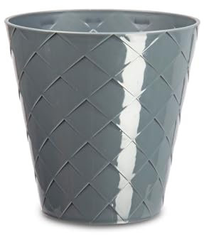 Areca Palm - Vaso rotondo decorativo 16 cm con texture. Grigio