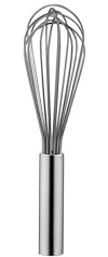 PIAZZA - Frusta a Mano da Cucina Professionale in Acciaio Inossidabile, 8 Fili, 25 cm - Sbattitore Manuale Robusto e Maneggevole per Mescolare Agilmente - Utensili Cucina Acciaio Inox 25x6,5x6,5 cm