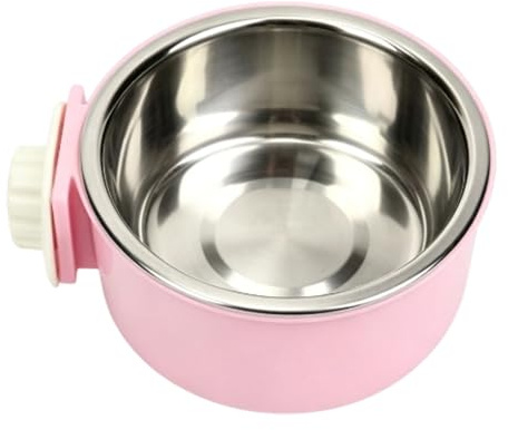 BAOFUYA Piatto per Cibo per Furetto di Coniglio per Coniglio Furetto Porcellino d'India Gabbia per Uccelli Cibo Piatto per Acqua Forniture per Toelettatura per Cani (Rosa piccolo)