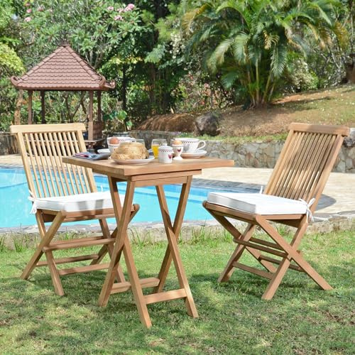 Teck'Attitude Salon de Jardin en Teck Massif Sawu, 2 Places