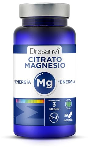 DRASANVI CITRATO DE MAGNESIO - Contribuye a disminuir el cansancio y la fatiga - VEGANO - SIN GLUTEN - 90 comprimidos