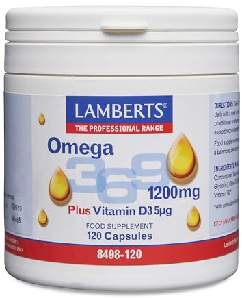 Omega 3-6-9 con Vitamina D3 120 cápsulas de Lamberts