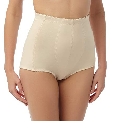 Marlon Women's Erin Tummy Shaper and Lift Control Brief Shapewear, Skin, Small