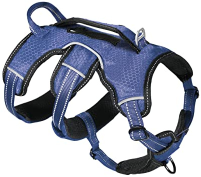 Tuff Pupper Escape Proof No Escape Dog Harness | 5 Point Adjustable Fit Harness for Dogs | Padded Dog Harnesses | Handle Dog Lift Harnesses