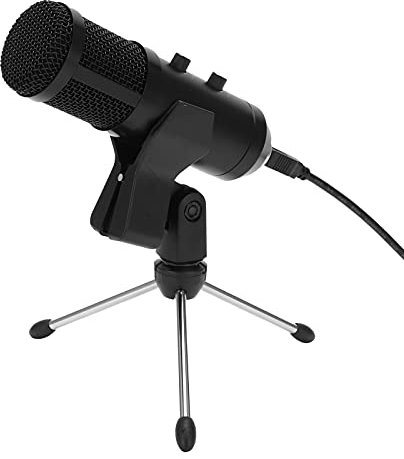 Microphone, Adjustable Multifunctional Noise Elimination Handheld Mic with Tripod Stand for Podcasting for Zoom Meeting for Live Streaming for Gaming