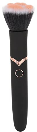 TMISHION Makeup Brush, Loose Powder Blush 10 Gears Electric Massage Vibrations Black Brush Cosmetic Makeup Reinigungsbürste für Gesicht und Augen Synthetikpinsel
