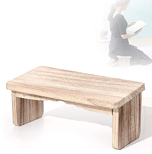 JYCCH Ergonomische Yoga-Bank aus Bambus, umweltfreundliche Meditationsbank mit klappbaren Beinen, kniende Meditationsbank für Tiefe Meditation