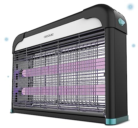 Cecotec Mosquito Killer ByeFly 5000 Destroy, Luz Ultravioleta, 20 W, hasta 40 m², Protección 360º, Cadena para Colgar, Bandeja Extraible.