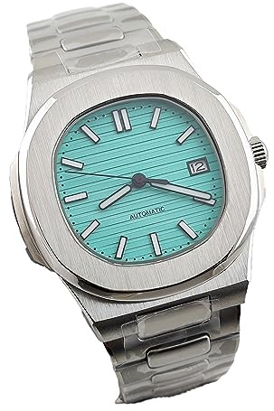 Pas de logo NH35 Case Nautilus Watch 40mm Montres mécaniques en acier inoxydable pour homme Installer la montre de mouvement NH35