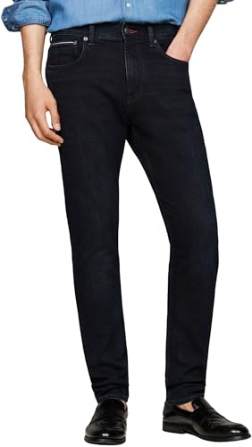Tommy Hilfiger Herren Jeans Hose Tapered Slim Fit, Blau (Modoc Indigo), 40W/30L