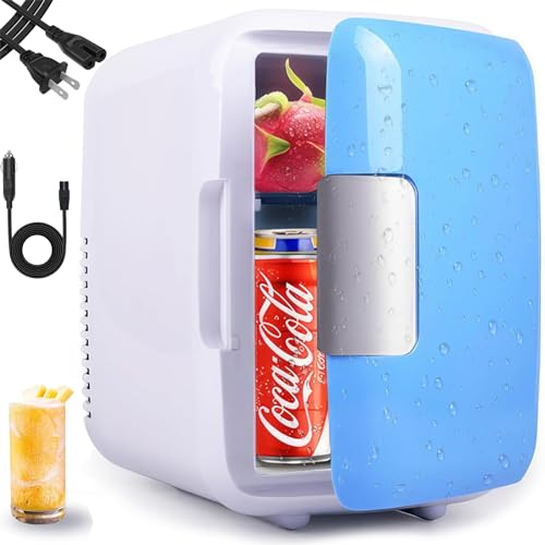 Gofemial Mini Frigo 4L Portable - Réfrigérateur Congélateur de Chambre Silencieux - Fonction Chaud et Froid - Frigo Cosmétique - Mini Bar