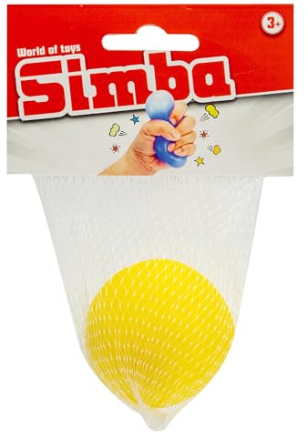 Simba- Palla Antistress, 3 Colori Assortiti, Viene Fornito Solo Un Articolo, 6 cm, Giocattolo da schiacciare, per Lo Stress, a Partire dai 3 Anni Giallo, 108614689
