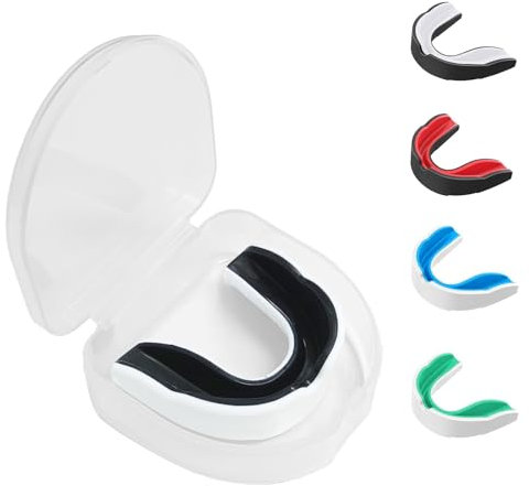 Sport Zahnschutz,5 Stück Erwachsene und Kinder Sport Mundschutz,mit Tragbar Hygienebox,Mundschutz Boxen,für Alle Vollkontakt-Sportarten Einschließlich Rugby, Kampfsport, Kickboxen, Hockey & Boxe