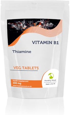 Vitamin B1 90 Tablets - High-Potency Thiamine Supplement for Energy, Nervous System & Heart Support - Vegan-Friendly