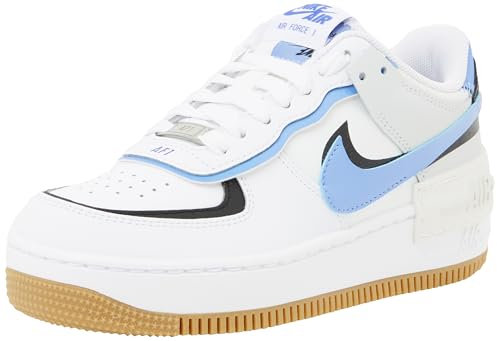 NIKE Damen Air Force 1 Shadow Sneaker, White Royal Pulse Black Photon Dust, 36 EU