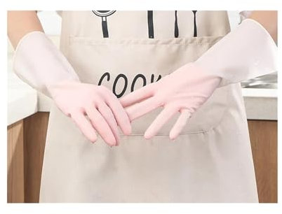 MWAHJU Guantes De Limpieza 3 uds guantes de limpieza guantes de látex impermeables for mujeres guantes finos de limpieza for el hogar guantes de cocina for lavar platos Para Uso DoméStico(L)