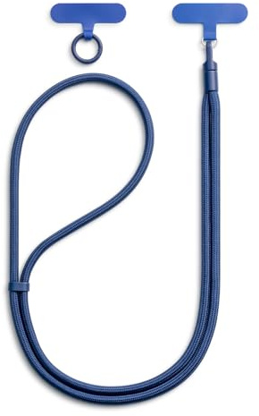 MORSUNBELA Cordino per cellulare da collo, laccio per cellulare da collo, laccetto regolabile per cellulare, cordino cellulare tracolla, universale cordino telefono, blu