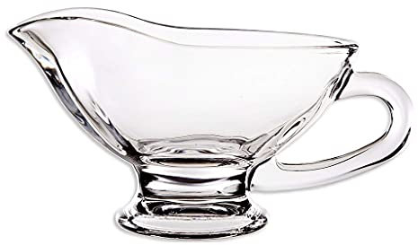 NEBE Bricco Latte Barca da sugo in Vetro for la Barca da sugo Trasparente con Manico in Barca da sugo, Usato for condimento for Insalata, Latte, brodo, Adatto for la Cucina Domestica Salsiera(57ml)