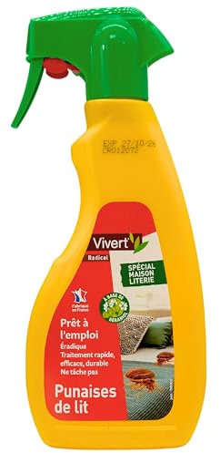 Spray Punaises de Lit 500ml – Traitement Choc Contre les Punaises de Lit – Produit Anti-Punaise Puissant, Efficace et Sans Tache – Insecticide Fort Spécial Literie, Matelas, Maison – Action Rapide