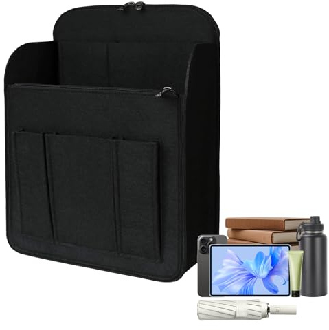 Inserto organizer per zaino, divisorio in feltro, inserto per borse con molte tasche, organizer portatile per elettronica, ombrelli, bottiglie, cosmetici, borsa da viaggio, lavoro, scuola, borsa da