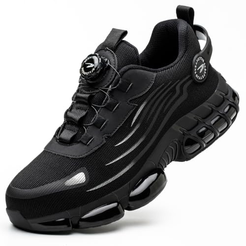 COOU Safety Trainers Men Women Steel Toe Cap Shoes Breathable Air Cushion