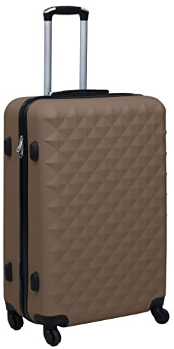 GeenYuu Carro rígido marrón ABS con cerradura TSA, 48 x 28 x 71 cm, cabina de equipaje de mano, 4 ruedas, mango telescópico, ligero, resistente y resistente a los arañazos para negocios y vacaciones