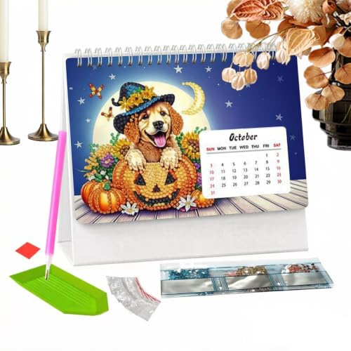 2027 Calendario De Escritorio Planificador DIY Pintura Diamantes Con