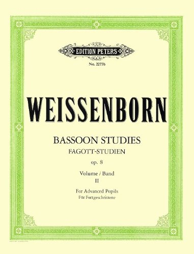 Julius Weissenborn: Studies For Bassoon Op.8 - Volume 2. Für Fagott
