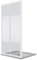 Idralite Duschtür Weiß 130 cm H185 mit Milchglas Streifen Mod. Blanc