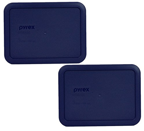 Pyrex 7210-PC 3-Cup Blue Food Storage Replacement Lid (2-Pack) - Made in the USA