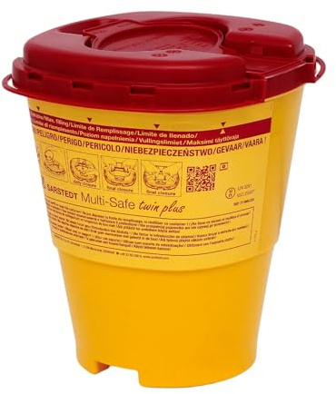 Kanülenabwurfbehälter 2500ml aus Plastik Meditrade Kanülensammelbehälter