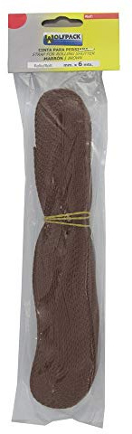 WOLFPACK LINEA PROFESIONAL - Cinta Persiana Marrón 22 mm. Rollo 6 Metros
