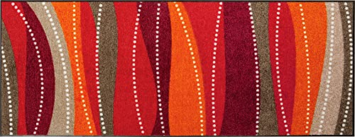 Erwin Müller Fußmatte Saarburg, Schmutzfangmatte, Sauberlaufmatte - rutschfest, langlebig, pflegeleicht, für Fußbodenheizung geeignet, ca. 7 mm Höhe - rot Größe 80x200 cm