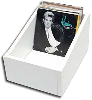 Protected Single Schallplatten Holzbox weiß (2.Wahl)