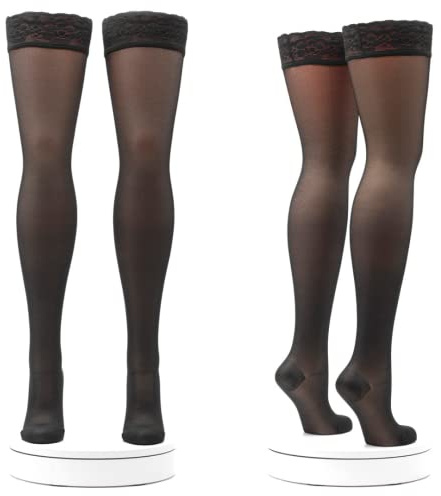 Activa - 2 Paia Calze Autoreggenti Compressione Graduata Donna 140 Denari mm/Hg 16/19, Calze Contenitive Donna per Circolazione Riposanti Curative 100% Made in Italy (Ambra, M)
