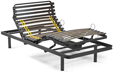 Ferlex - Cama Articulada Eléctrica 5 Planos 80x190 | Estructura Robusta | Lamas de Madera de Haya | Mando Inalámbrico