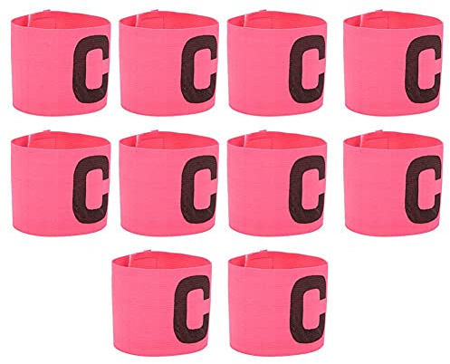 Cyrank 10PCS Captain Armbands, Adjustable Leader Armband Elastic Football Soccer Captain Bands Outdoor Football Player Bands for Adult Youth Soccer Volleyball Team