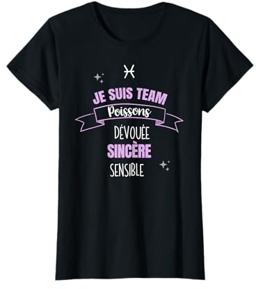 Team poissons signe zodiaque fille idée astrologie horoscope T-Shirt