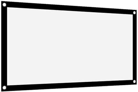 Beamerleinwand, 16:9 Verdickt, Tragbarer Knitterfreier Weicher Weißer Polyester-Projektorvorhang, Projektionsleinwand, Unterstützt Doppelseitige Projektion, für Innen- und Außenbereich (40 Zoll)