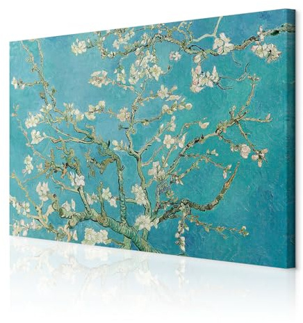 decomonkey - Tableau Acoustique Amandier 120x80 1 Pièce - Impression sur Toile Décoration Maison Isolation Peinture Image Phonique Déco Bureau Panneaux Acoustiques