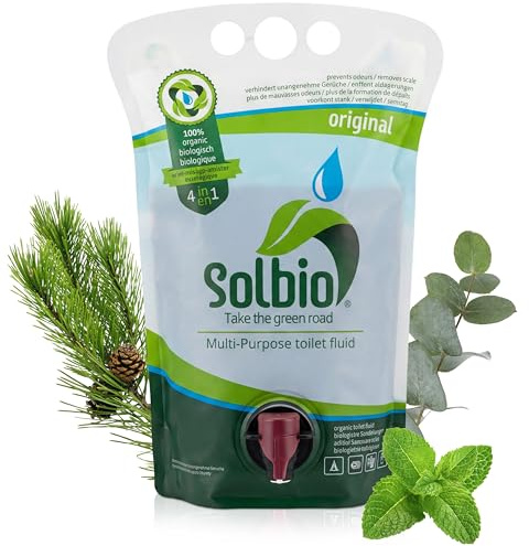 Solbio Organic Caravan & Motorhome Toilet Treatment (0.8L) - 100% Natural, Chemical-Free, Odour Eliminator, Septic Safe, 4-in-1 Eco-Friendly Probiotic Formula